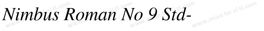 Nimbus Roman No 9 Std字体转换